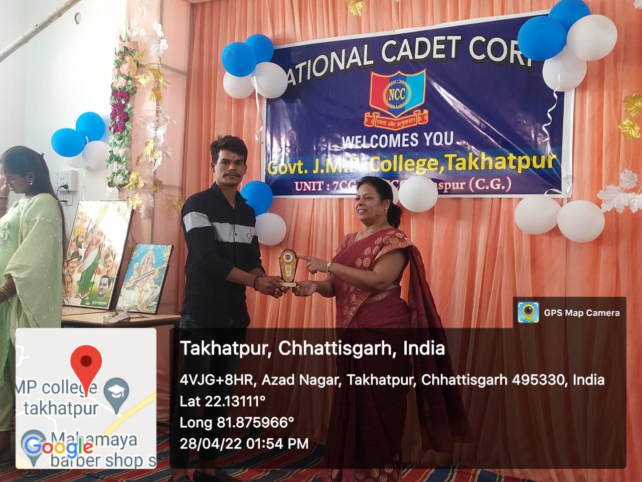 Govt JMP College | Takhatpur, Bilaspur (C.G.) | govt college Takhatpur-Farewel Party of NCC final year cadet