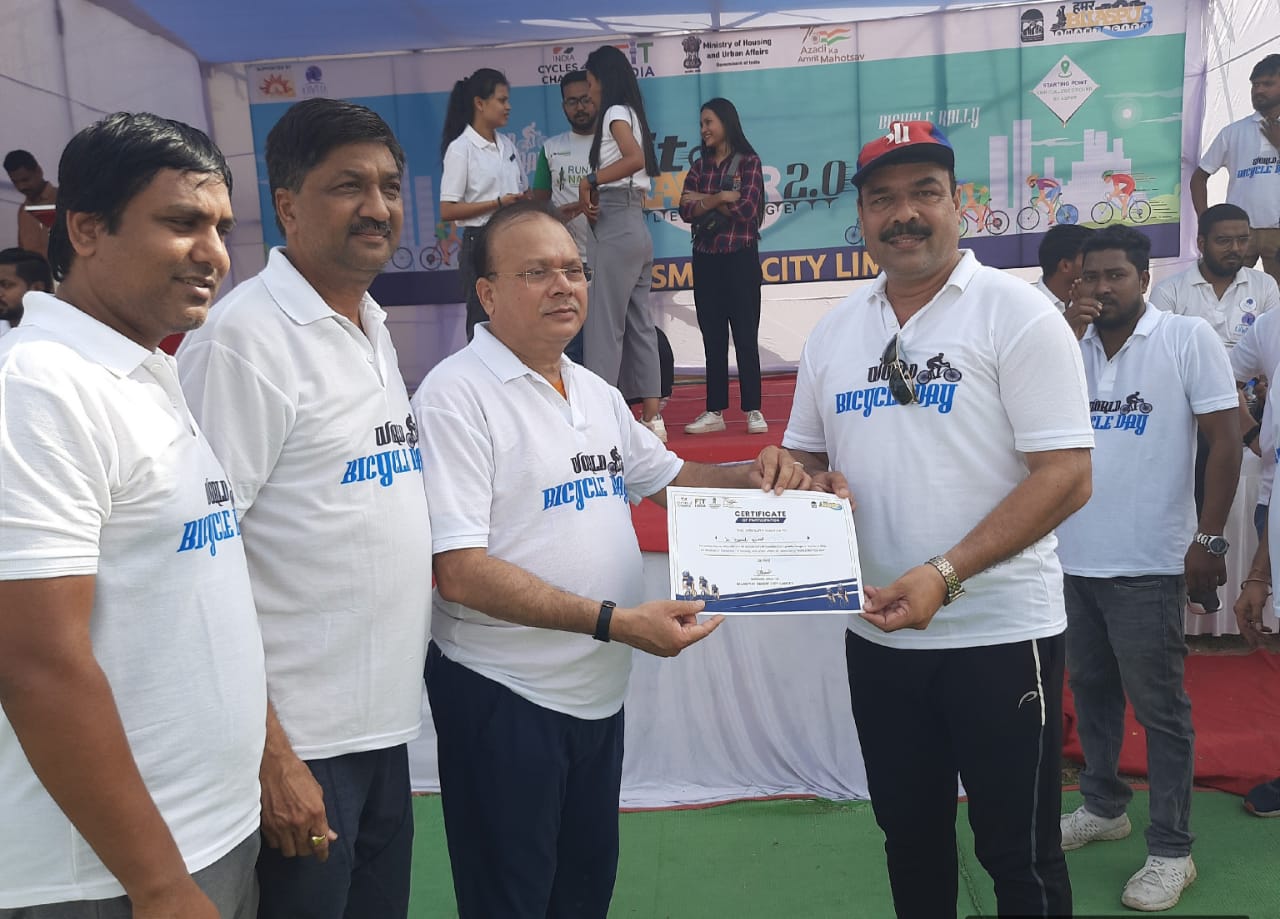 Govt JMP College | Takhatpur, Bilaspur (C.G.) | govt college Takhatpur-Dr, Basant Anchal Sport Officer participated on the World Bicycle Day Bilaspur