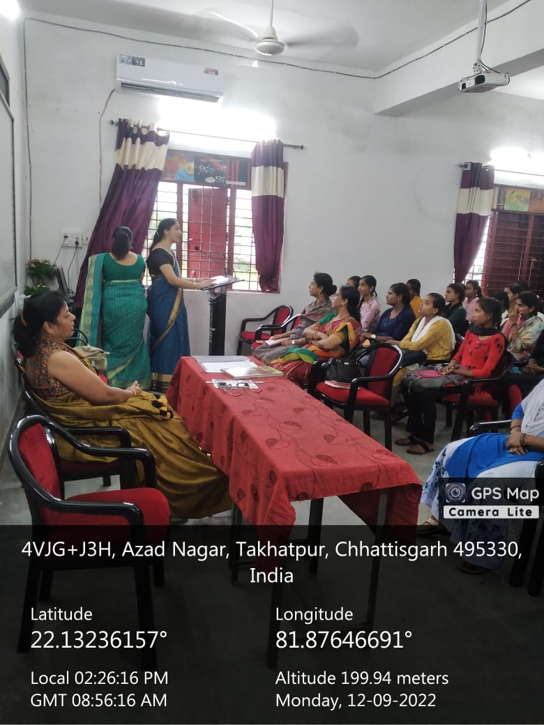 Govt JMP College | Takhatpur, Bilaspur (C.G.) | govt college Takhatpur-Women Security Awareness Program
